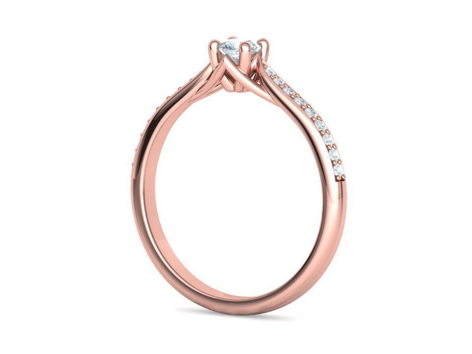 ELIANA Trellis Solitaire Ring 20pointer stone  2 RINGS 3D print model_23