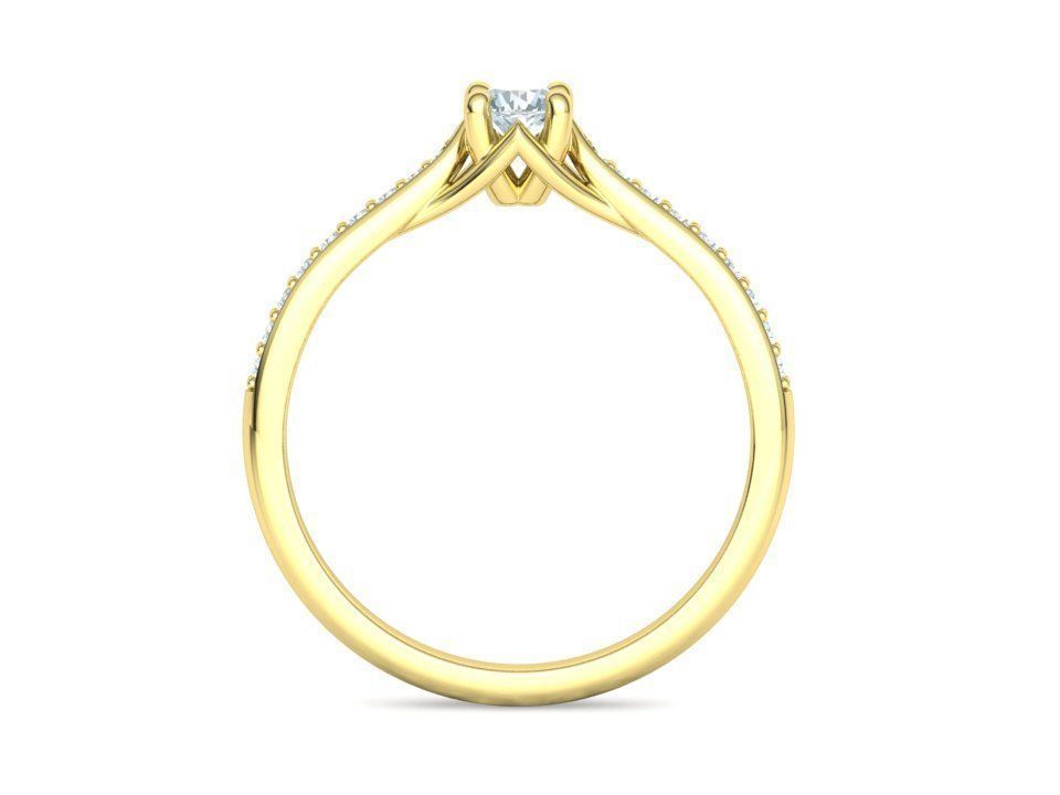 ELIANA Trellis Solitaire Ring 20pointer stone  2 RINGS 3D print model_21