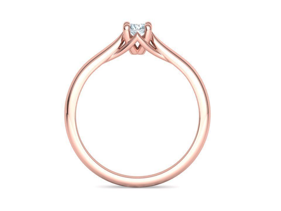 ELIANA Trellis Solitaire Ring 20pointer stone  2 RINGS 3D print model_32