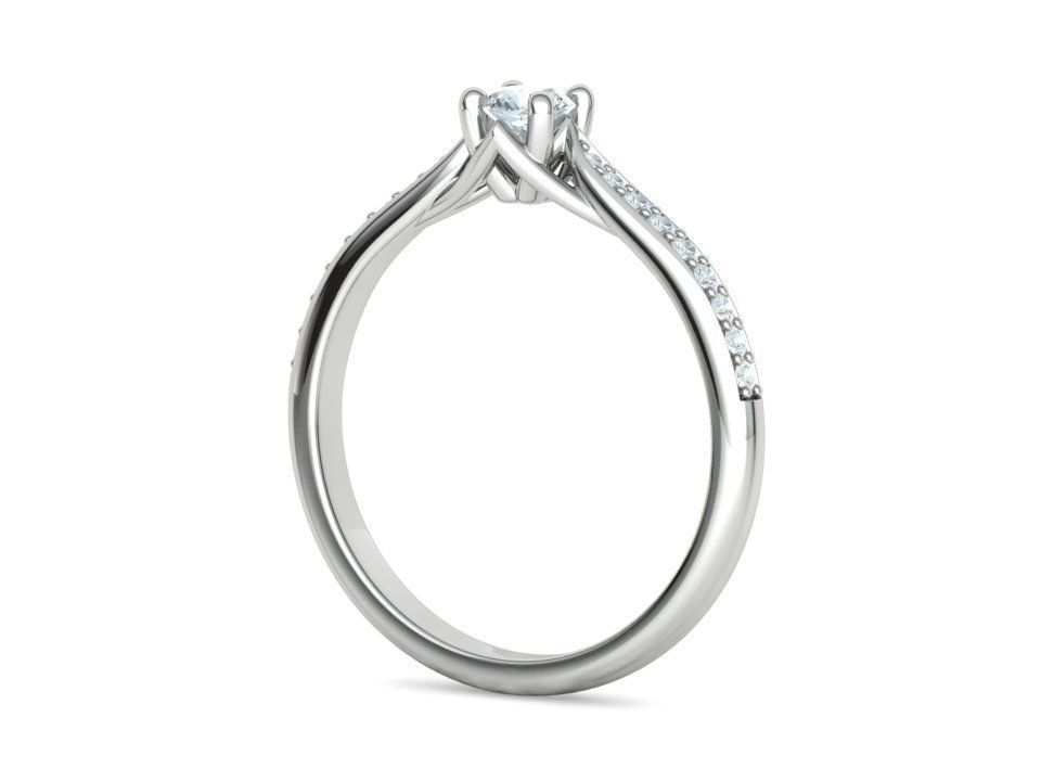 ELIANA Trellis Solitaire Ring 20pointer stone  2 RINGS 3D print model_25