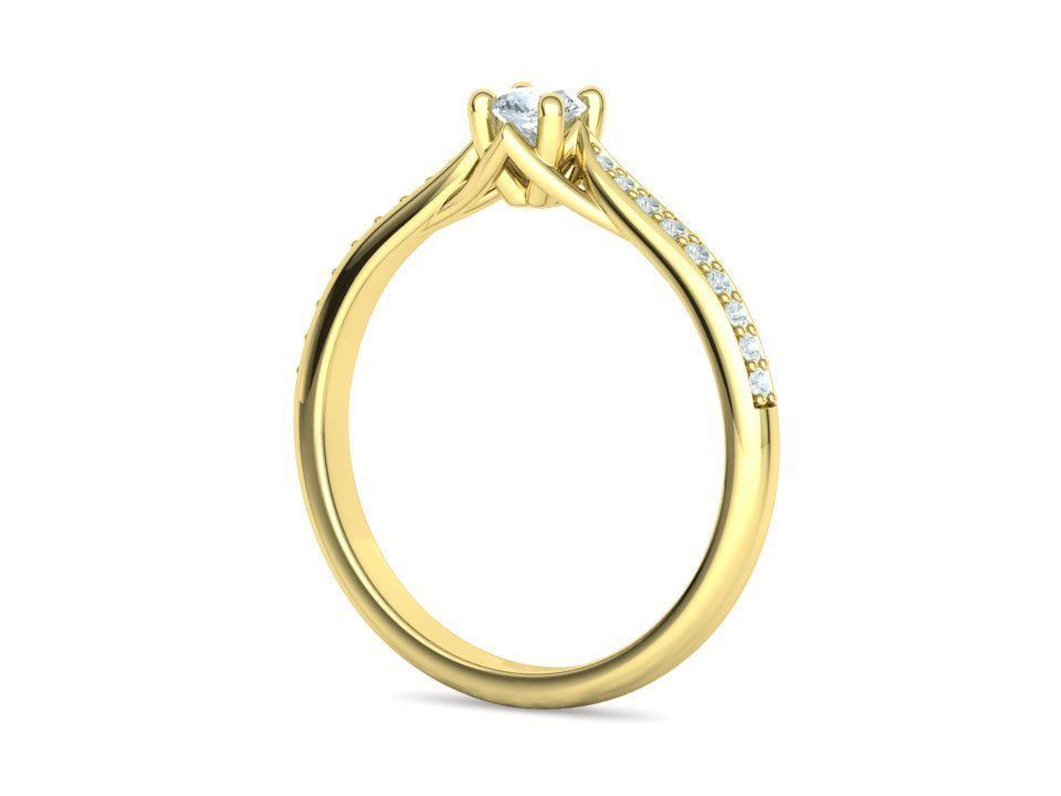 ELIANA Trellis Solitaire Ring 20pointer stone  2 RINGS 3D print model_24