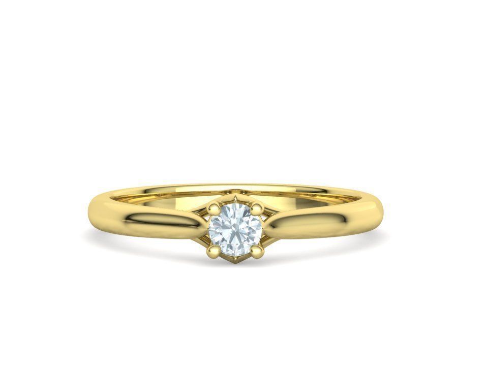 ELIANA Trellis Solitaire Ring 20pointer stone  2 RINGS 3D print model_36