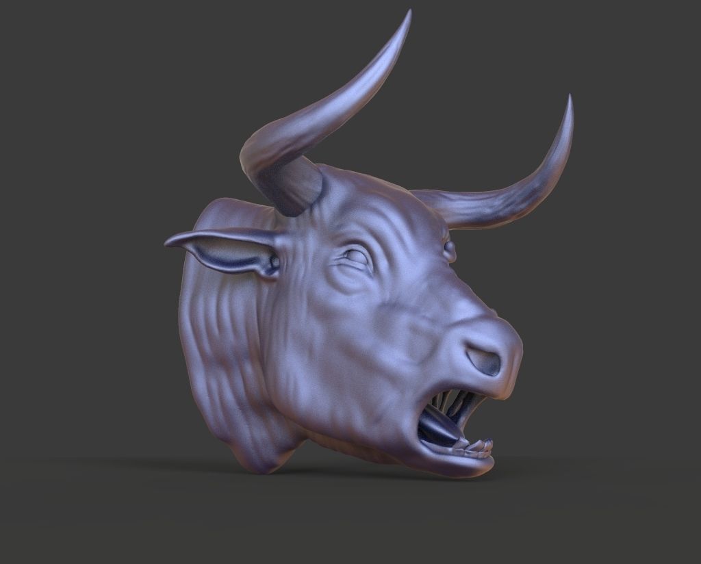 HEAD-Bull9  high poly sculpt 3D model 3D model_1