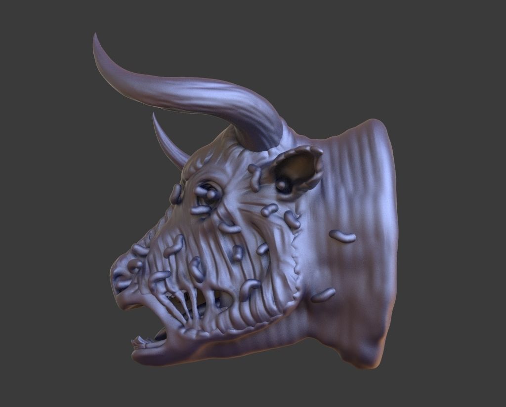 HEAD-Bull9  high poly sculpt 3D model 3D model_5