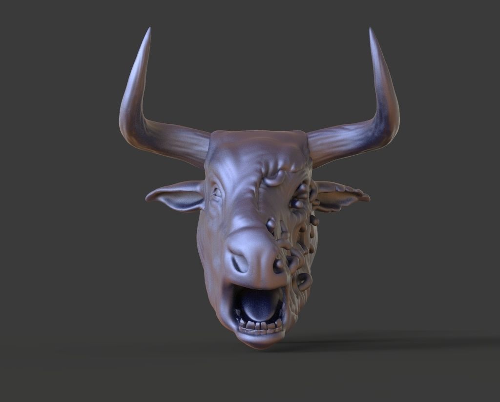 HEAD-Bull9  high poly sculpt 3D model 3D model_2
