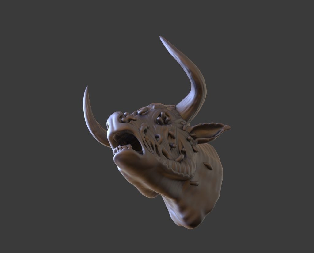 HEAD-Bull9  high poly sculpt 3D model 3D model_4