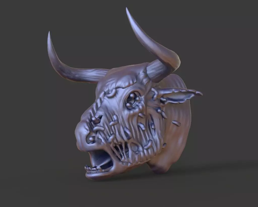 HEAD-Bull9  high poly sculpt 3D model 3D model_0
