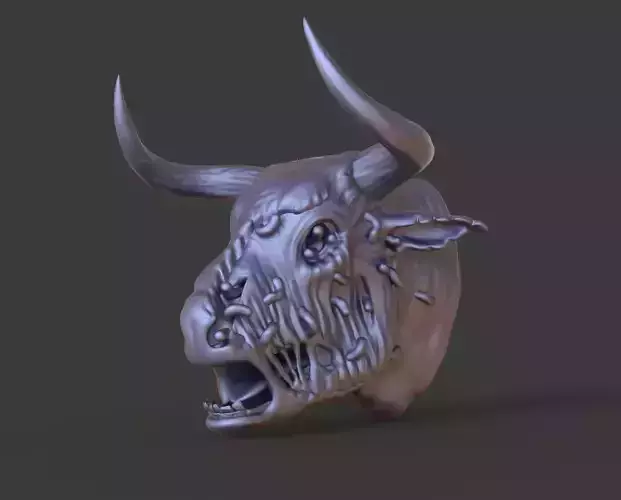 HEAD-Bull9  high poly sculpt 3D model