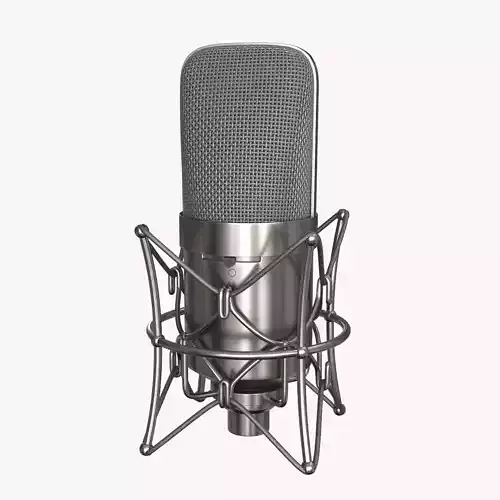 Microphone Low-poly 3D model