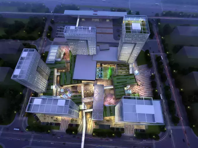 3Dmax fashion city commercial square building 143
