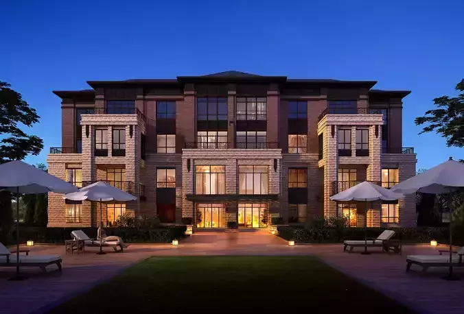 3Dmax fashion city commercial square building 144