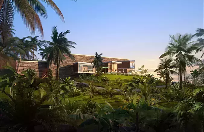 3Dmax fashion city commercial square building 149