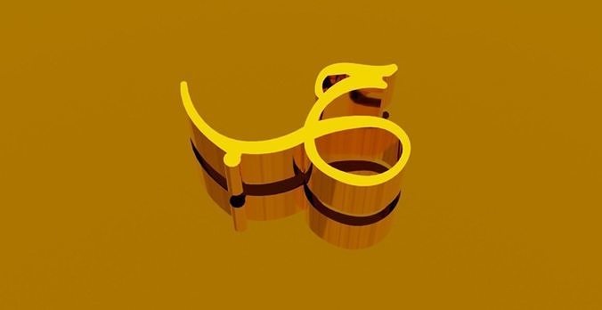 Calligraphy pendant light weight Free 3D print model