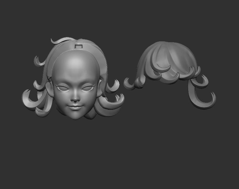 Kiriko - Headsculpt for Action Figures 3D print model 3D print model_2