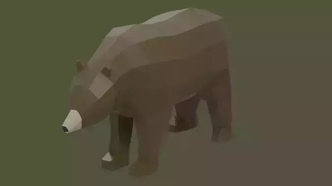 Stylized lowpoly BEAR