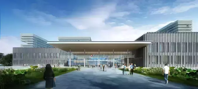 3Dmax fashion city commercial square building 158