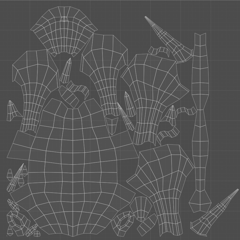 Stylized lowpoly DEER Low-poly 3D model_11