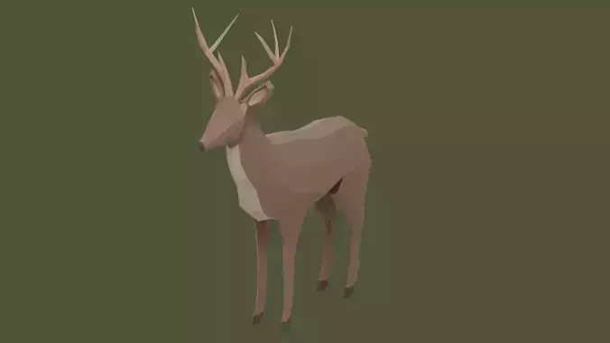 Stylized lowpoly DEER