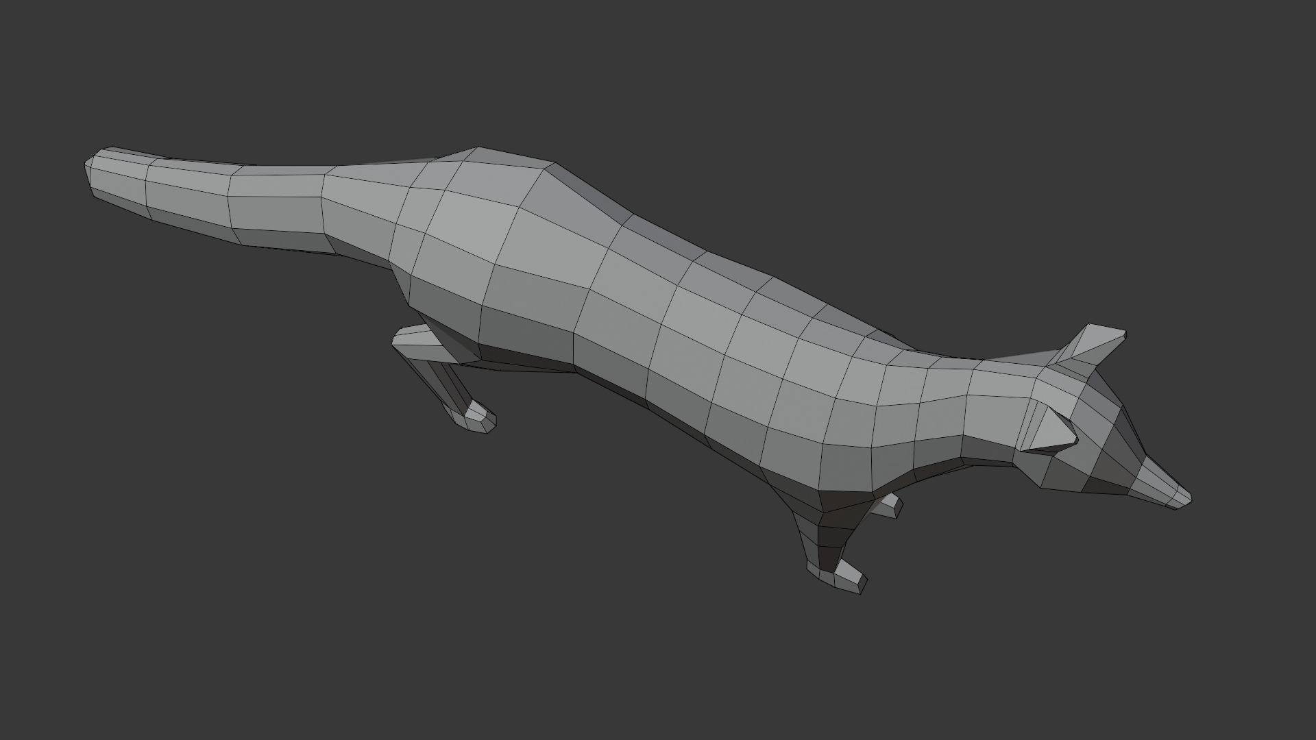 Stylized lowpoly FOX Low-poly 3D model_9