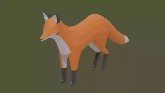 Stylized lowpoly FOX