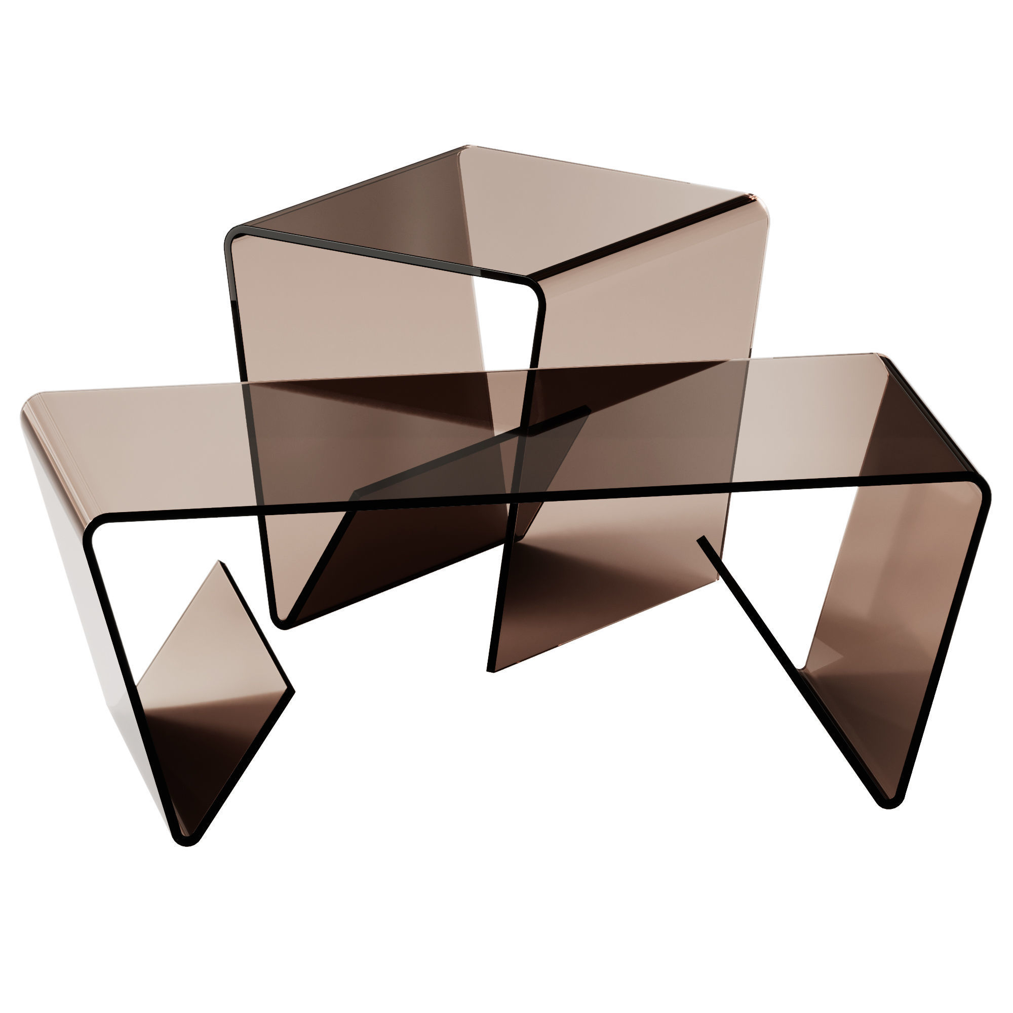 Bolling Coffee and Side Table set by Ivy Bronx 3D model_2