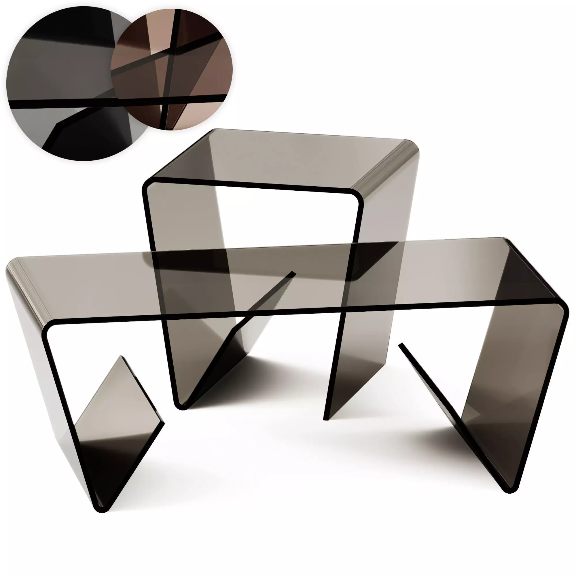 Bolling Coffee and Side Table set by Ivy Bronx 3D model_0