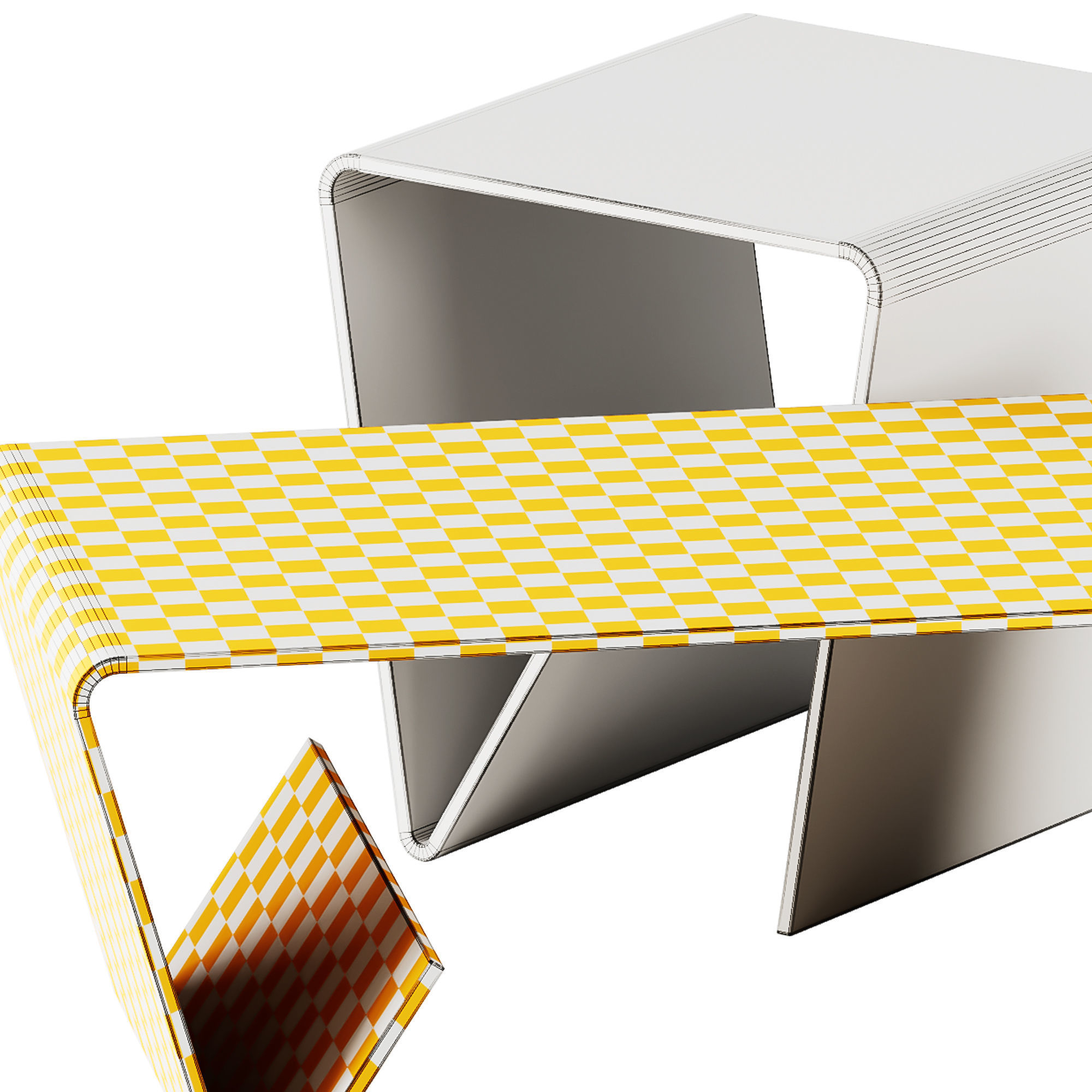 Bolling Coffee and Side Table set by Ivy Bronx 3D model_7