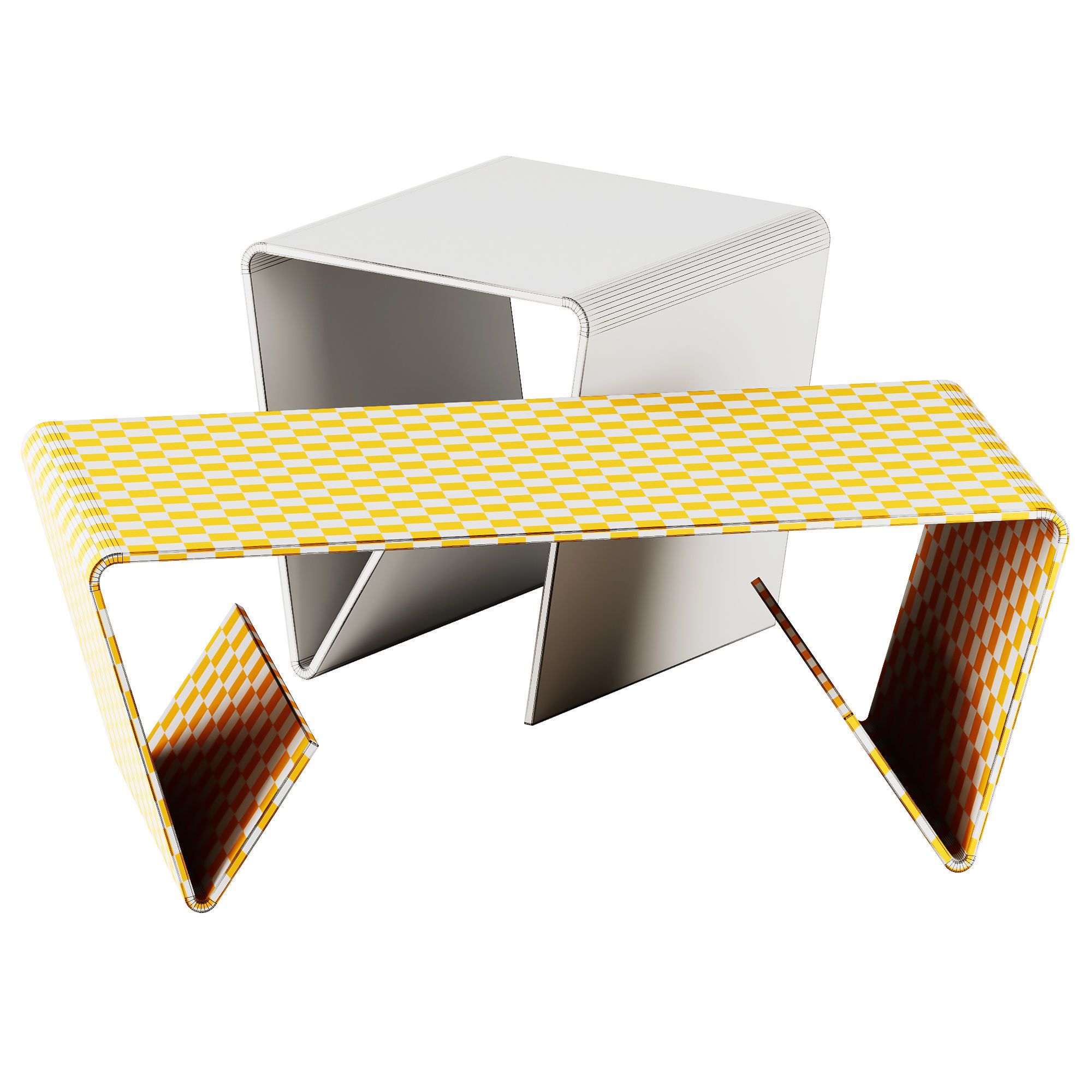 Bolling Coffee and Side Table set by Ivy Bronx 3D model_6