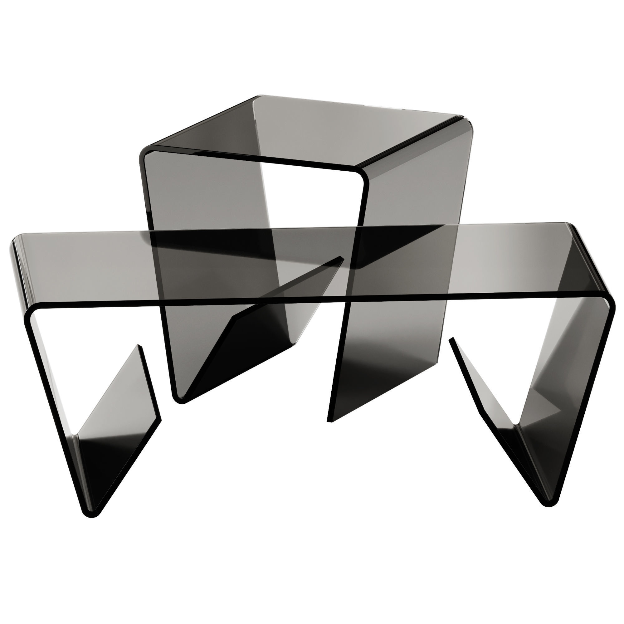 Bolling Coffee and Side Table set by Ivy Bronx 3D model_1