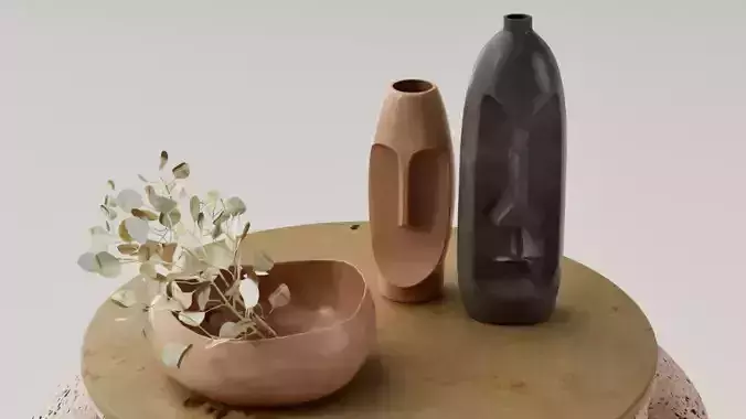 Set de Jarrones esculturas - vaso decorativo