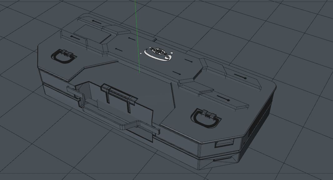 Futuristic crates hard surface realistic 3D model_5