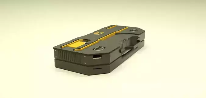 Futuristic crates hard surface realistic 3D model