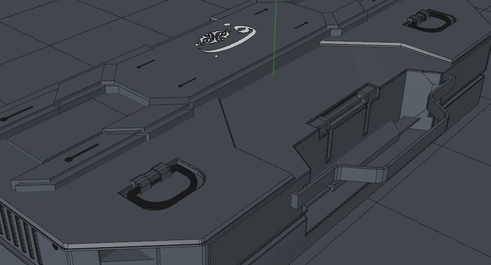 Futuristic crates hard surface realistic 3D model_4