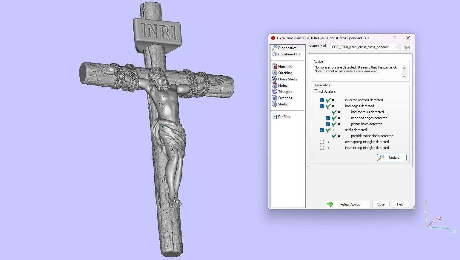 Jesus Christ Cross Christian Catholic Pendant 3D print model_8