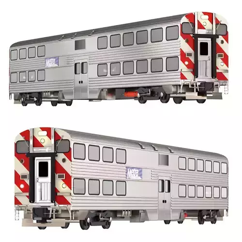 Metra Chicago train 3D model
