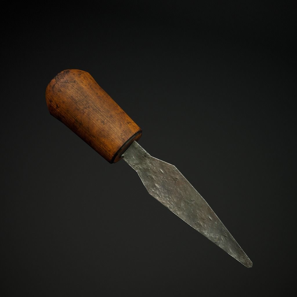 Medieval Carpenter Hand Tools Pack Low-poly 3D model_9