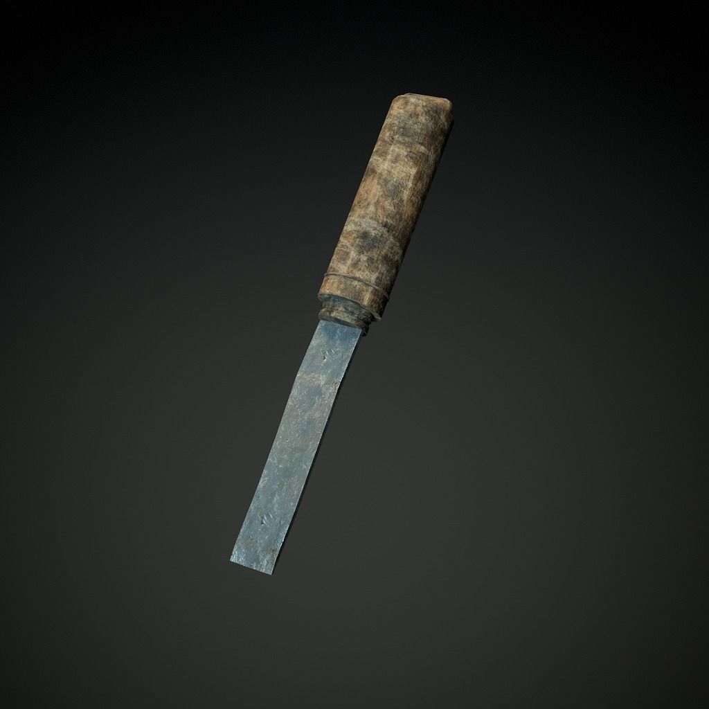 Medieval Carpenter Hand Tools Pack Low-poly 3D model_3