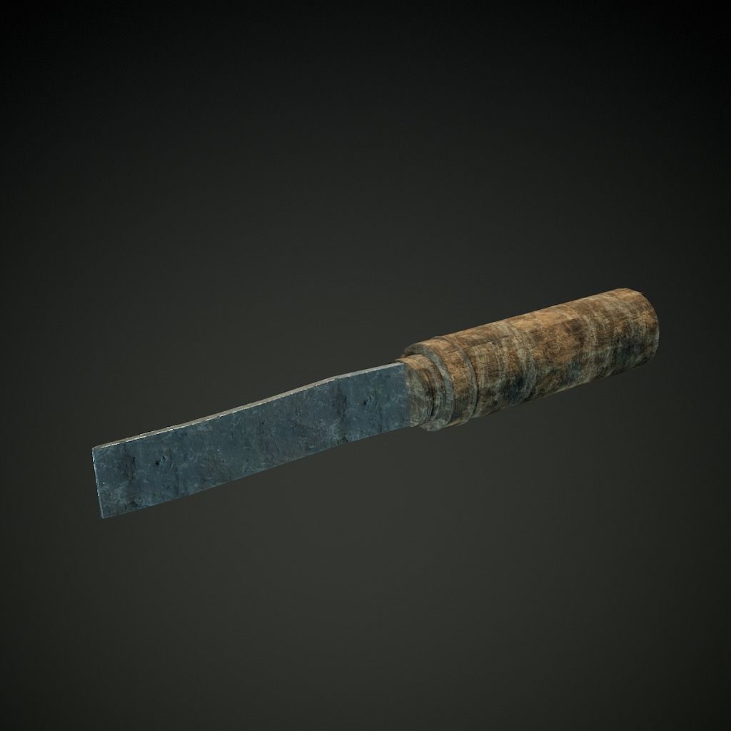 Medieval Carpenter Hand Tools Pack Low-poly 3D model_5