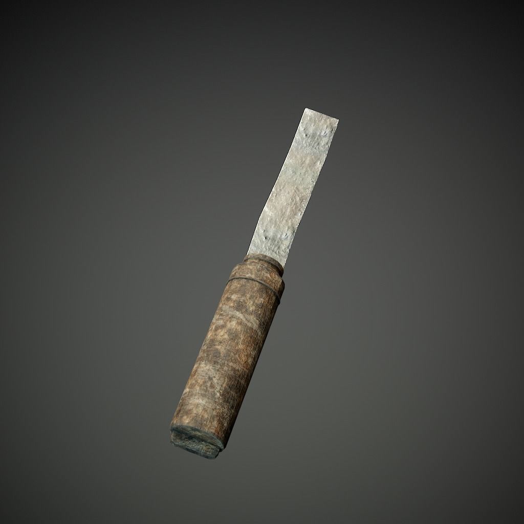 Medieval Carpenter Hand Tools Pack Low-poly 3D model_4