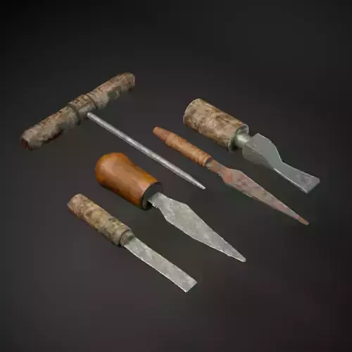 Medieval Carpenter Hand Tools Pack