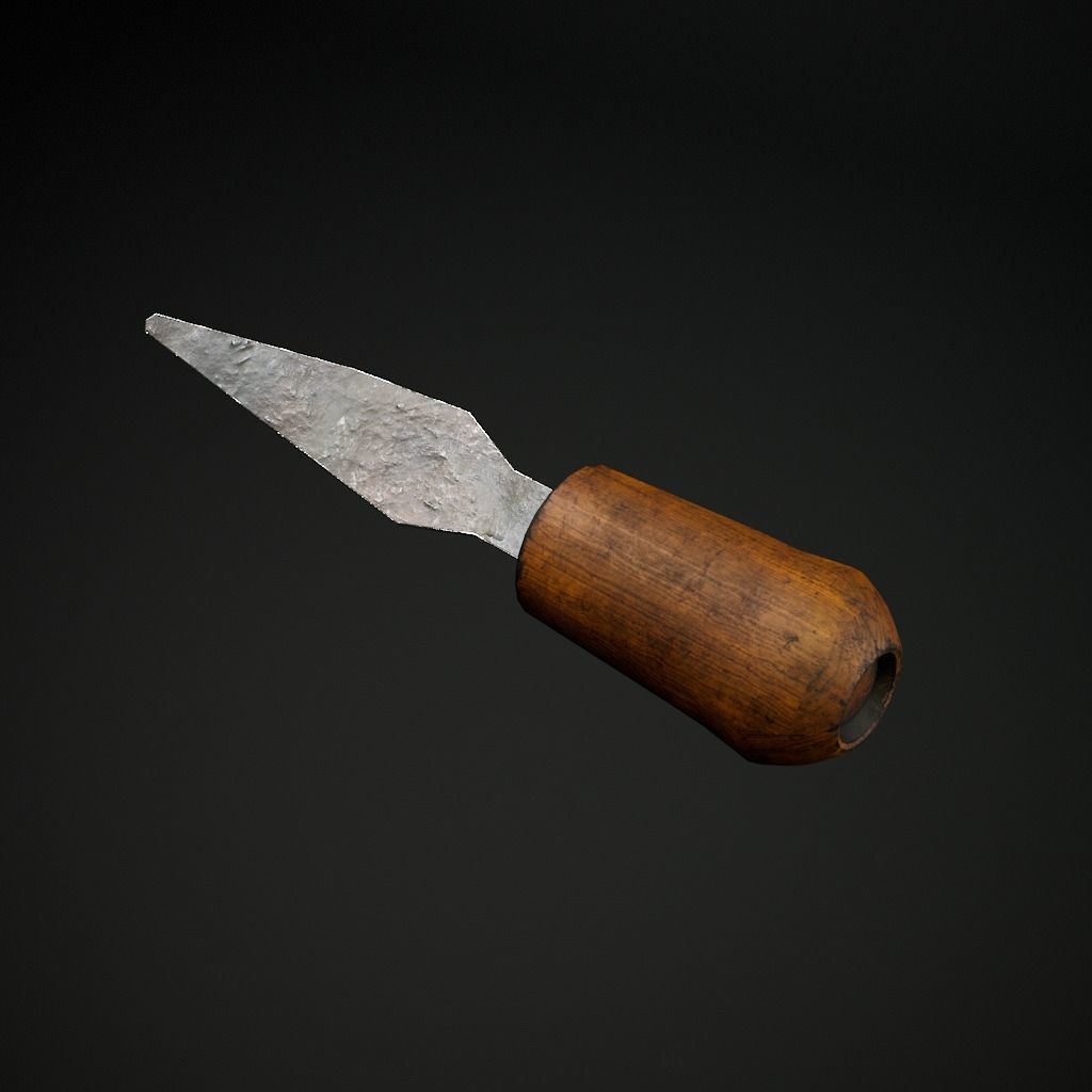 Medieval Carpenter Hand Tools Pack Low-poly 3D model_8