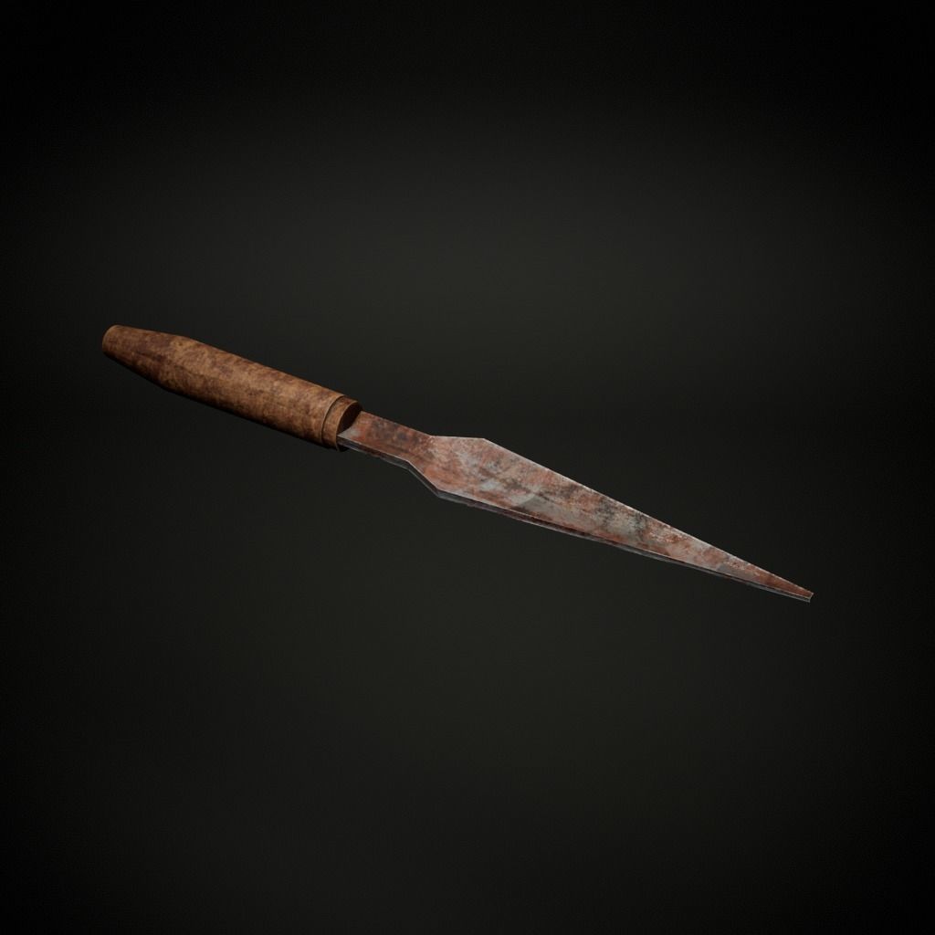 Medieval Carpenter Hand Tools Pack Low-poly 3D model_7