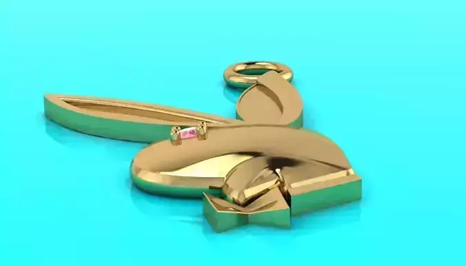 Play boy pendant  3D print model