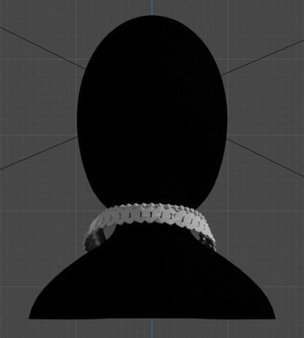 Elegant 3D Double Cuban Chain Low-poly 3D model_2