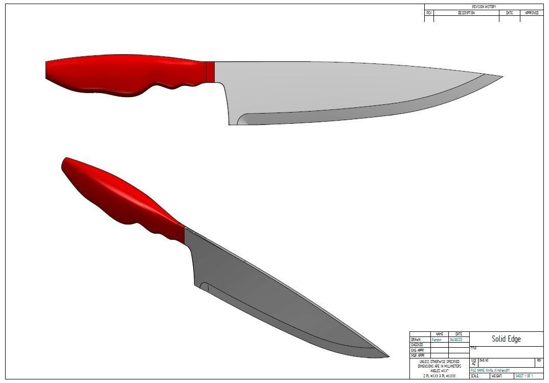 Kitchen Knife 3D model_1