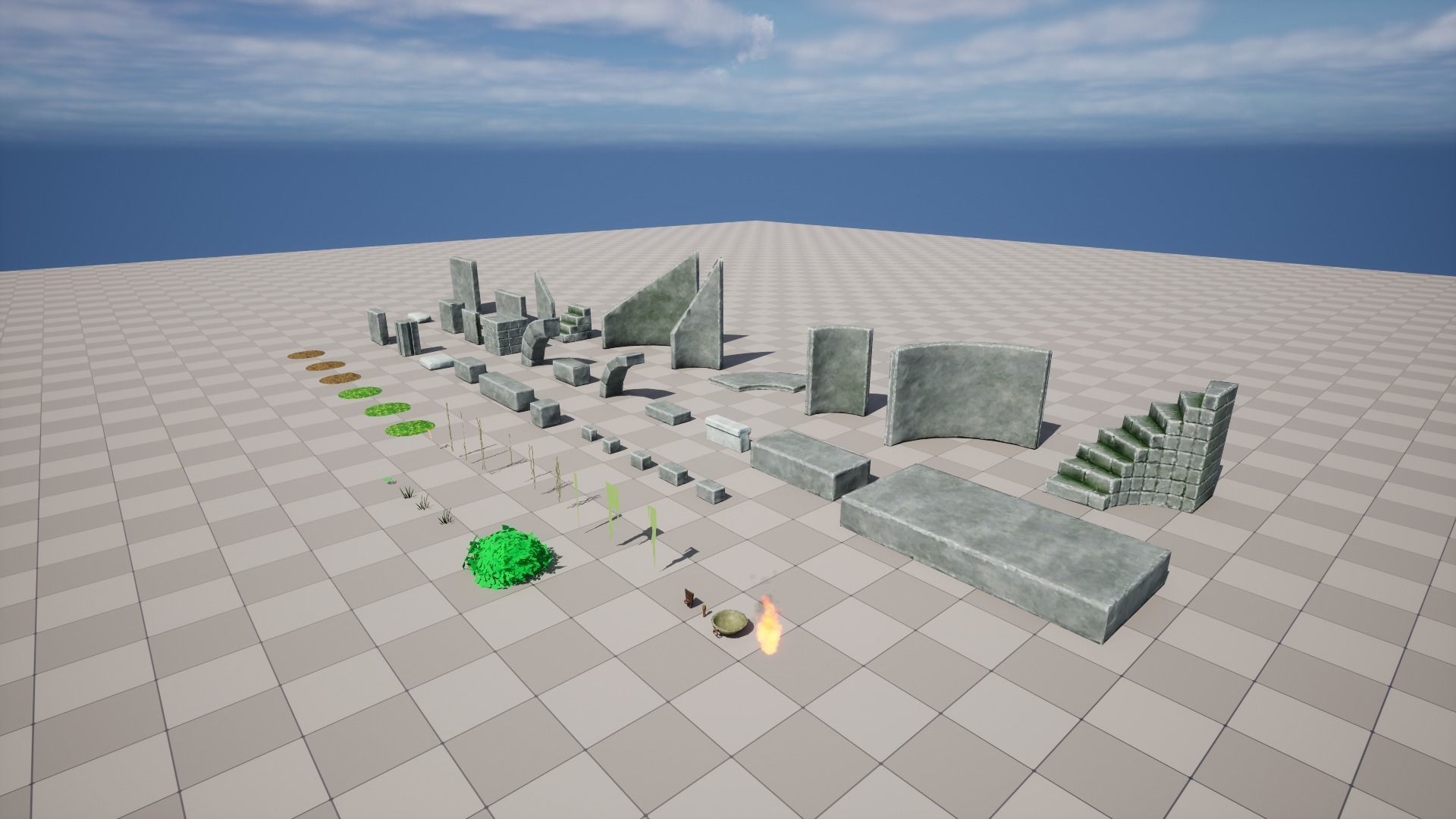 Modular Dungeon Assets - Pack 01 Low-poly 3D model_19