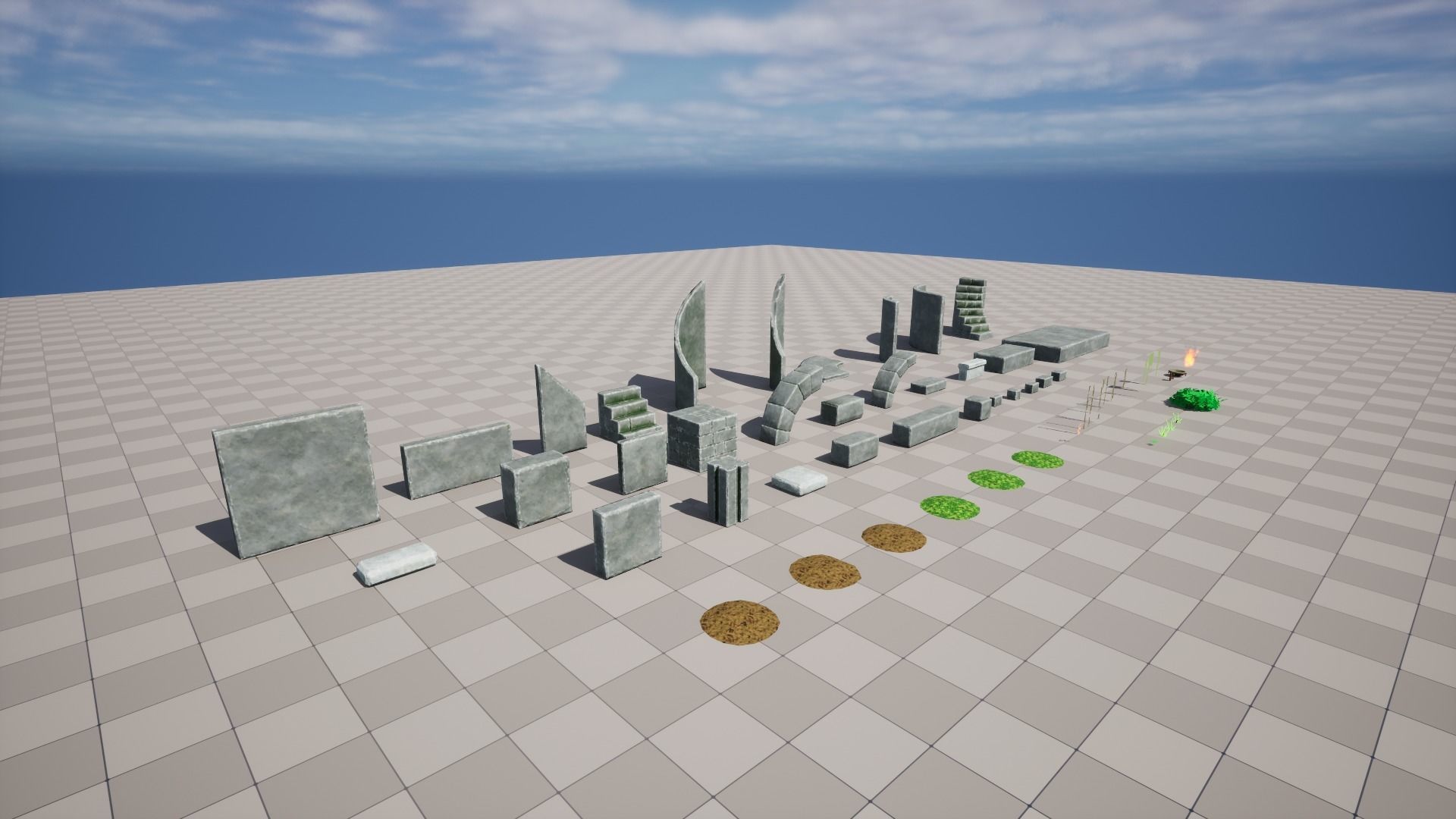 Modular Dungeon Assets - Pack 01 Low-poly 3D model_22