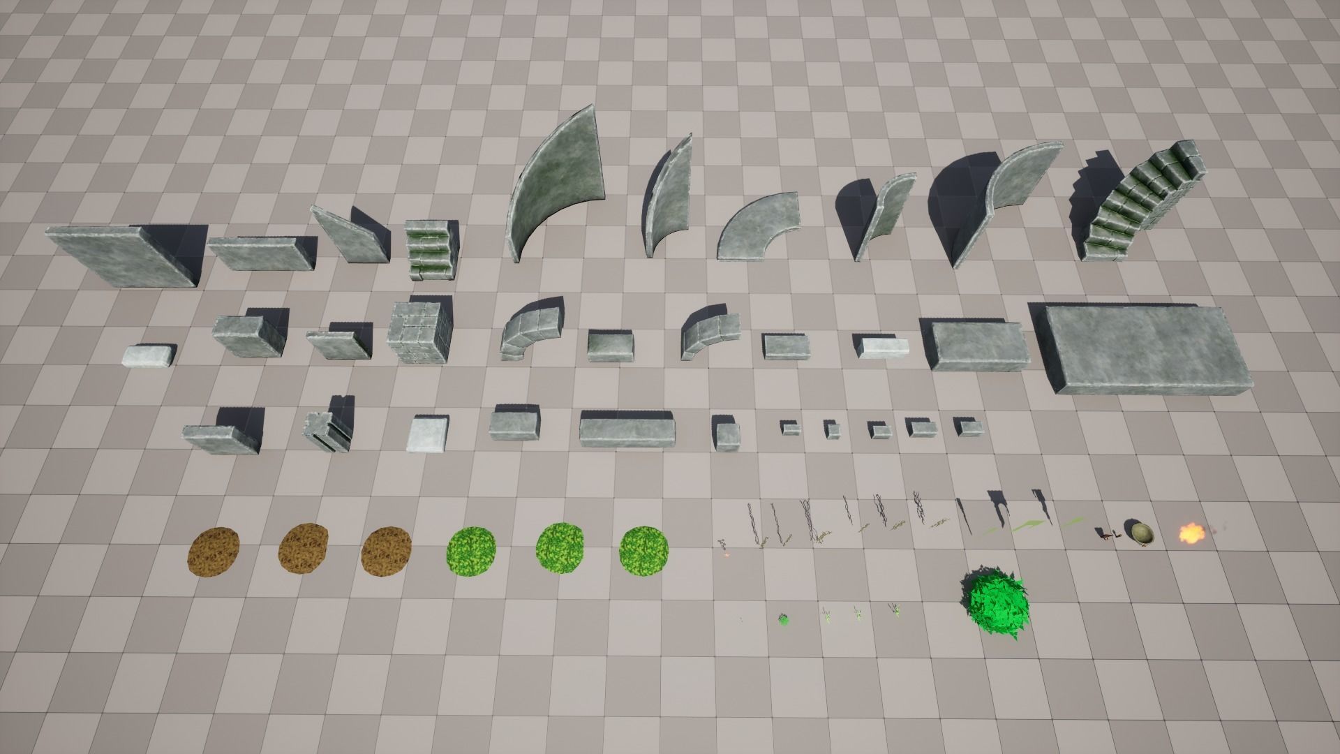 Modular Dungeon Assets - Pack 01 Low-poly 3D model_24