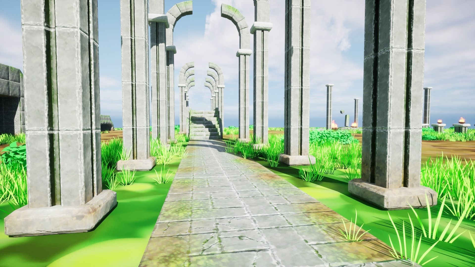 Modular Dungeon Assets - Pack 01 Low-poly 3D model_7