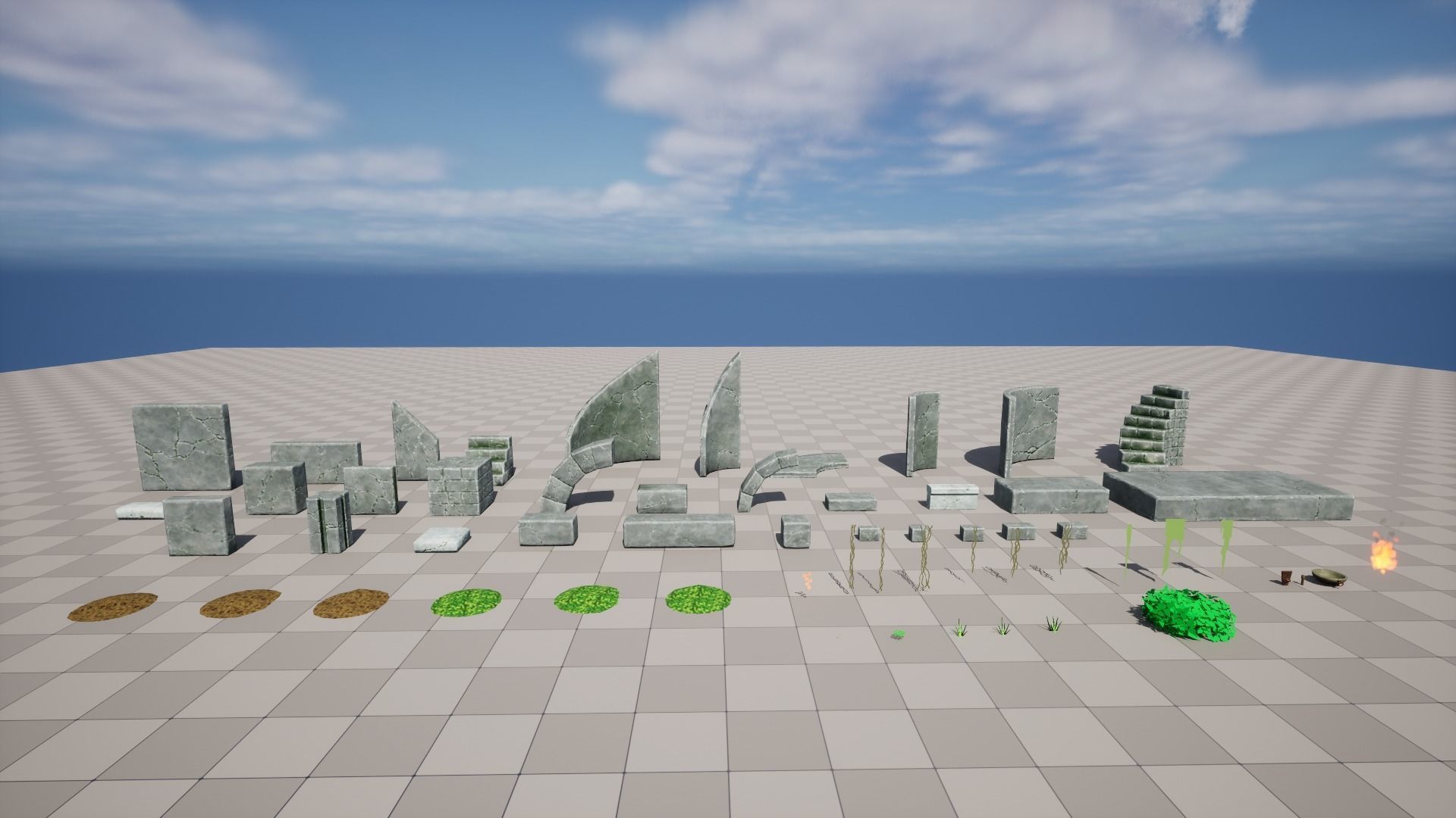 Modular Dungeon Assets - Pack 01 Low-poly 3D model_21